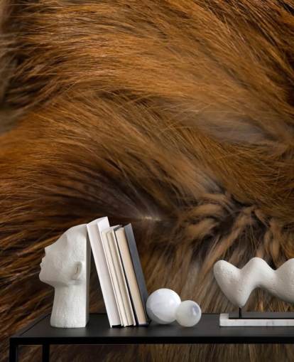 Brown Bear Fur Print Wall Mural