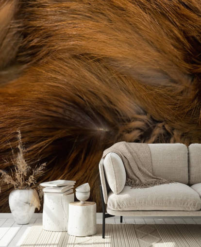 Brown Bear Fur Print Wall Mural