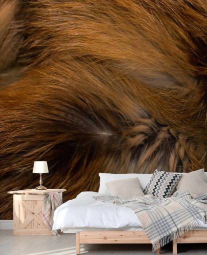 Brown Bear Fur Print Wall Mural