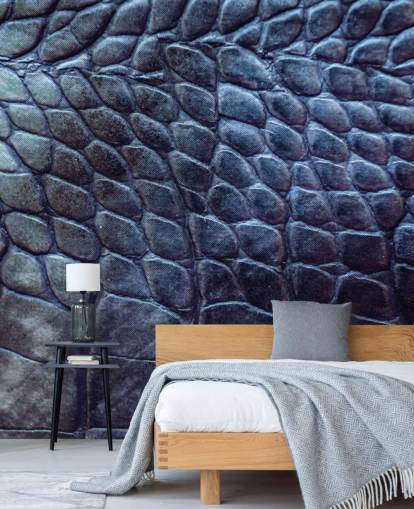 Decorazione murale con stampa coccodrillo nera