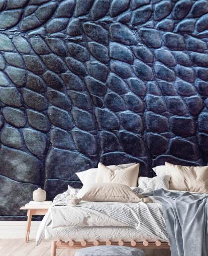 Black Croc Print Mural Black Croc Print Mural