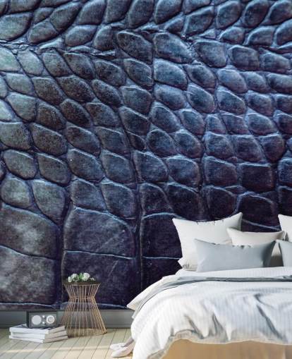 Black Croc Print Mural