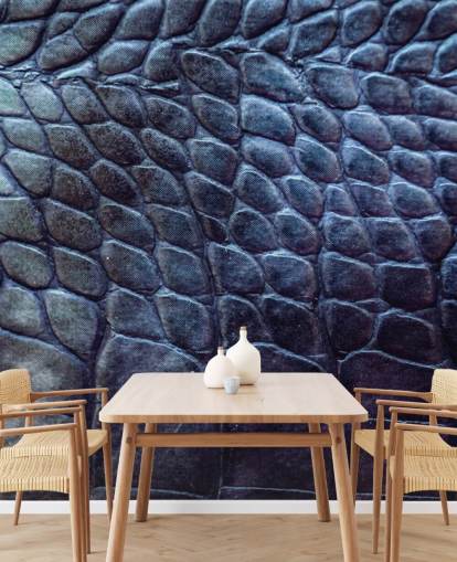 Decorazione murale con stampa coccodrillo nera