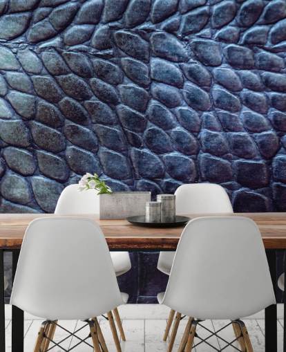 Black Croc Print Mural Black Croc Print Mural