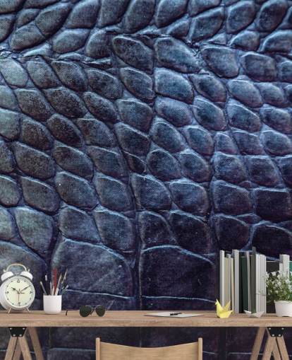 Black Croc Print Mural