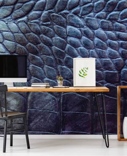 Decorazione murale con stampa coccodrillo nera