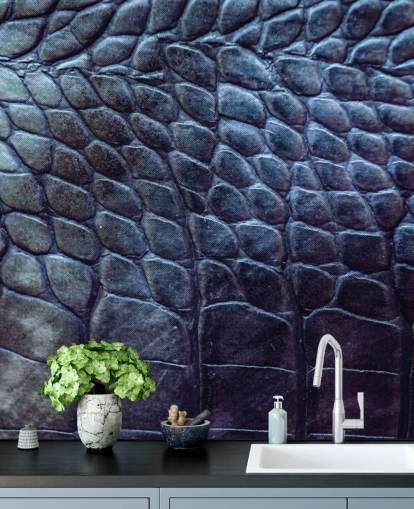 Black Croc Print Mural