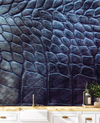 Dark Croc Print Mural