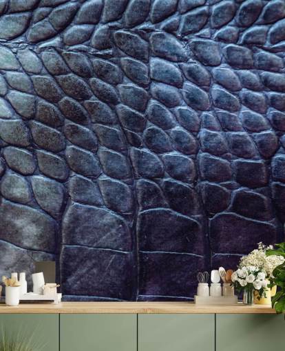 Black Croc Print Mural