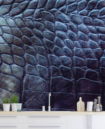 Black Croc Print Mural