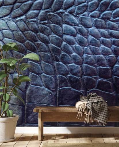 Papier Peint Fresque Croco Noir