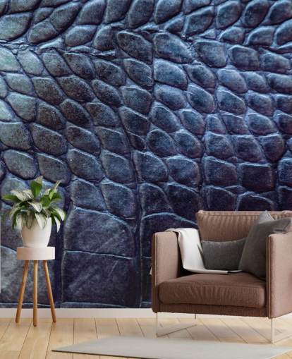 Black Croc Print Mural Black Croc Print Mural