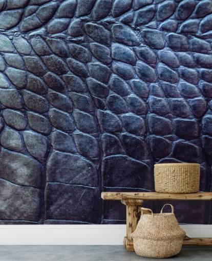 Black Croc Print Mural