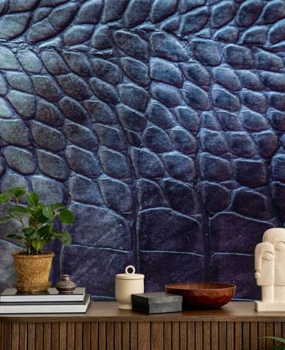 Black Croc Print Mural