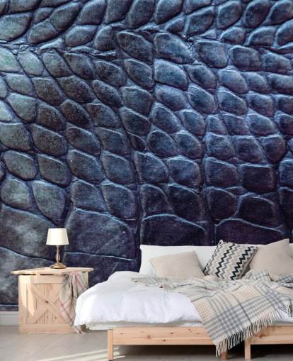 Black Croc Print Mural