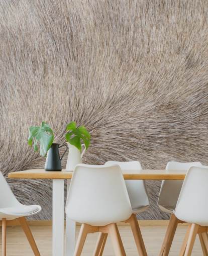 Papel pintado con pelo de caballo gris