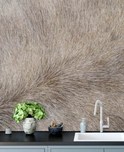 Papel pintado con pelo de caballo gris Papel pintado con pelo de caballo gris