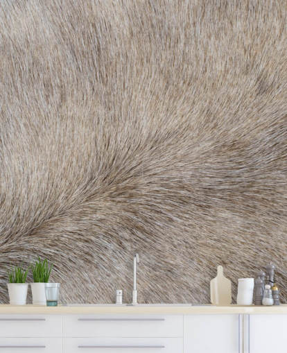 Papel de parede de impressão de cabelo cinza