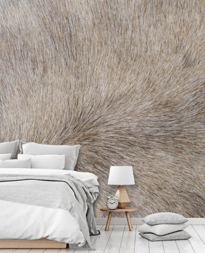 Papel pintado con pelo de caballo gris