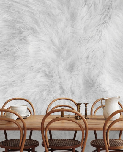 Arctic Hare Print Wallpaper