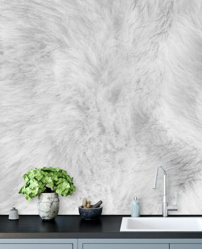 Arctic Hare Print Wallpaper