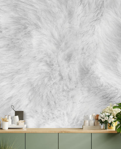 Arctic Hare Print Wallpaper