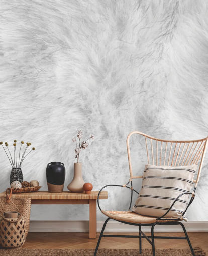 Arctic Hare Print Wallpaper