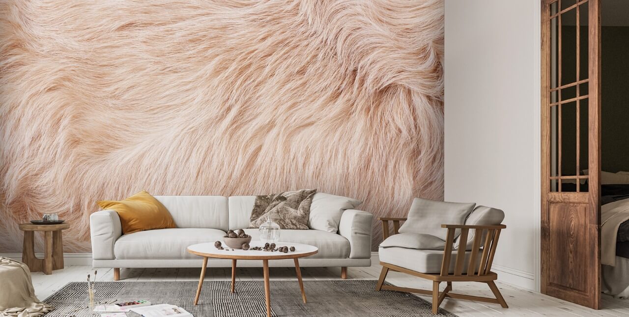 Pink Unicorn Fur Print Wallpaper Wallsauce UK