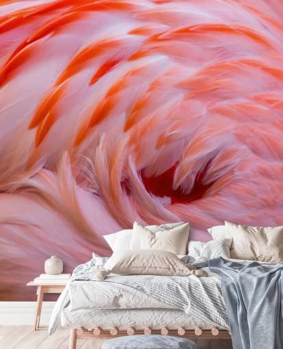 Flamingo Swirl Wall Mural