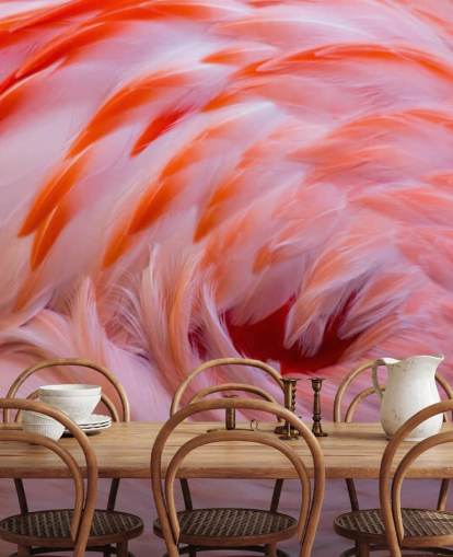 Flamingo Swirl Wall Mural