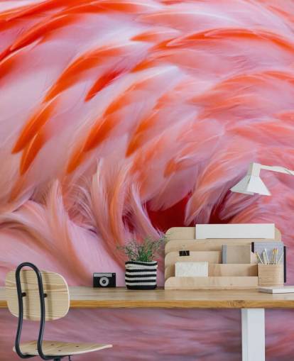 Flamingo-Wirbel Wandgemälde