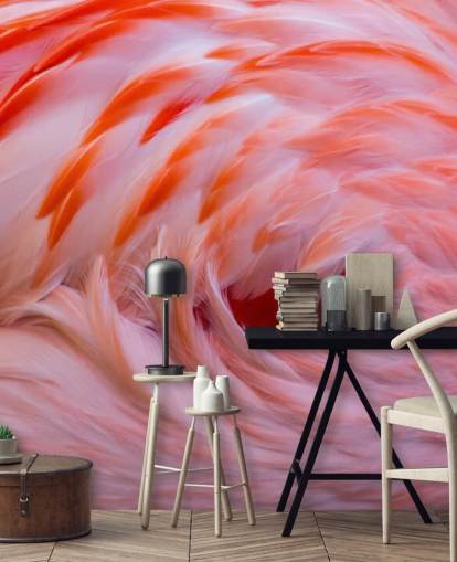 Flamingo Swirl Wall Mural