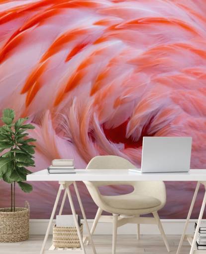Flamingo Swirl Wall Mural