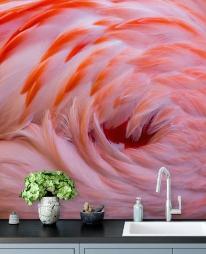 Flamingo virvel väggmålning Flamingo virvel väggmålning
