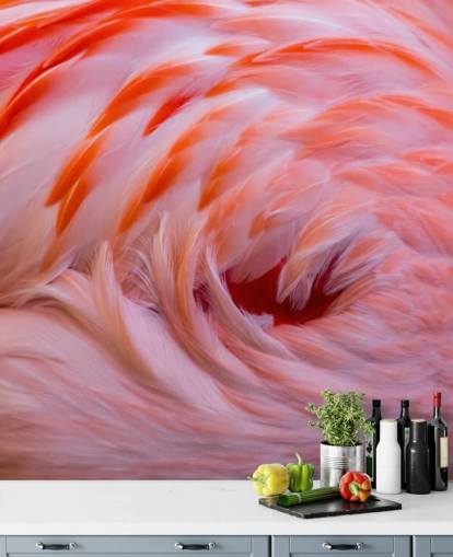 Flamingo Swirl Wall Mural