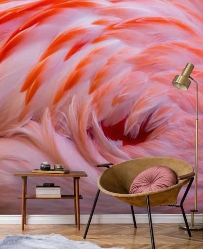 Flamingo Swirl vægmaleri