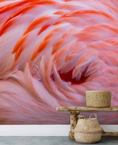 Flamingo Swirl Wall Mural
