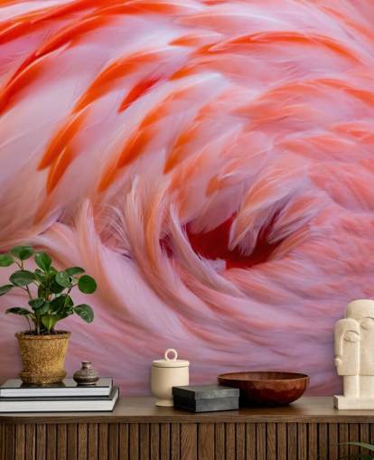 Flamingo Swirl Wall Mural Flamingo Swirl Wall Mural