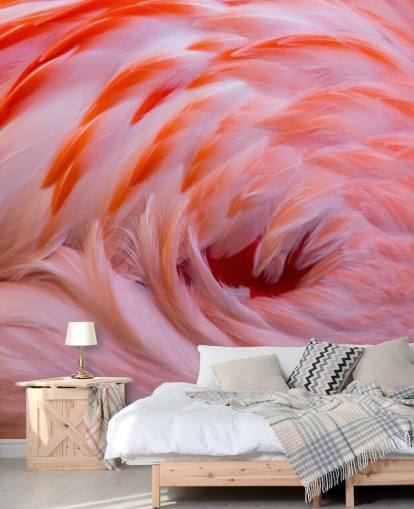 Flamingo Swirl Wall Mural
