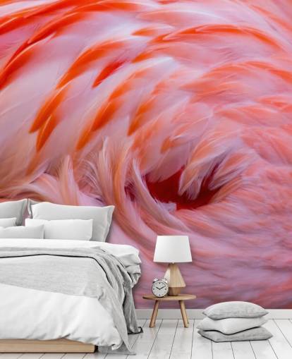 Flamingo virvel väggmålning