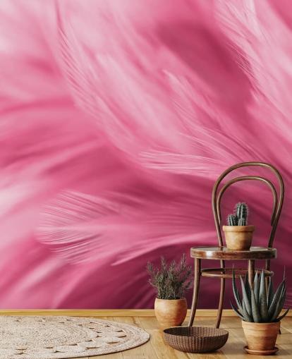 Wispy Pink Feather Tulosta Taustakuva