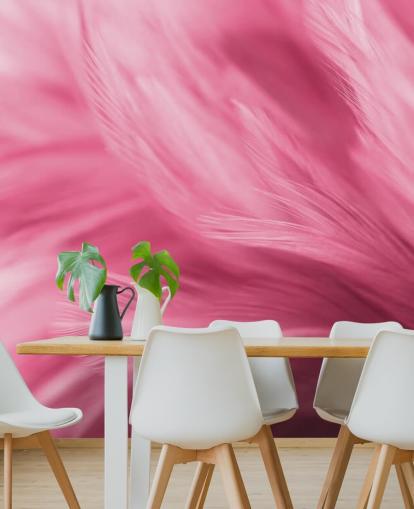 Papel pintado Wispy Pink Feather Print