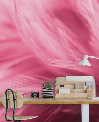 Papel pintado Wispy Pink Feather Print