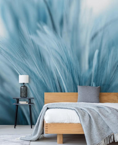 Aschblaue Feder Druck-Wandbild