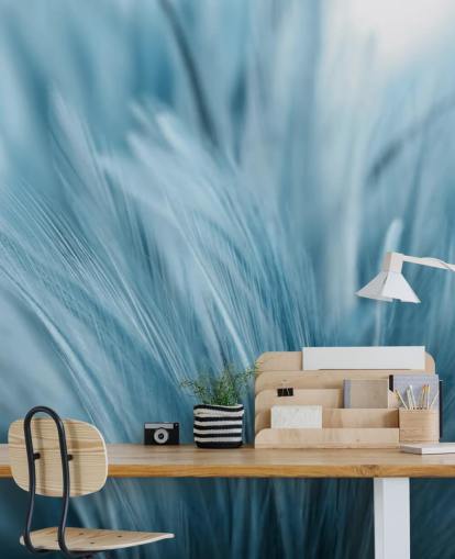 Papier Peint Fresque Plume Bleu Papier Peint Fresque Plume Bleu