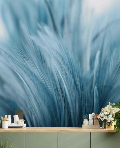 Aschblaue Feder Druck-Wandbild Aschblaue Feder Druck-Wandbild
