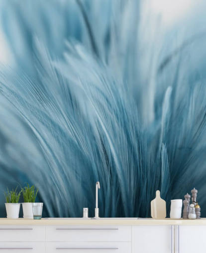 Aschblaue Feder Druck-Wandbild Aschblaue Feder Druck-Wandbild