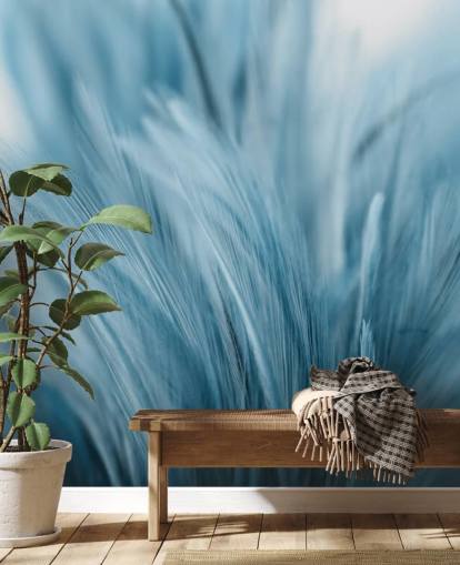 Ash Blue Feather Tulosta Seinämaalaus