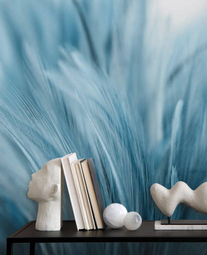 Ash Blue Feather Tulosta Seinämaalaus