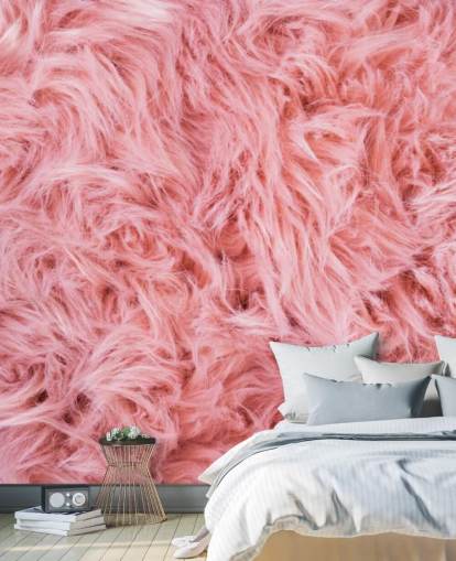 Pink Sheep Rug Wall Mural